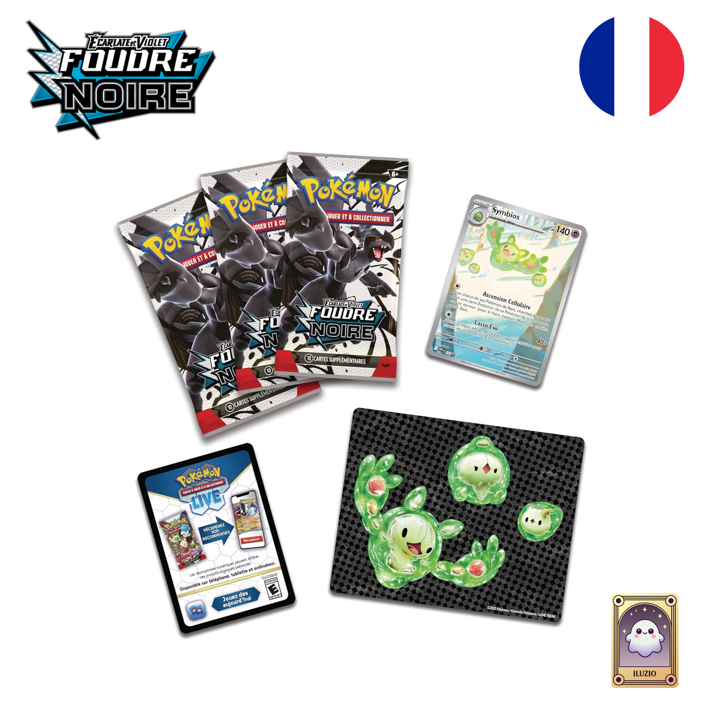 ACCESSOIRES-Pokémon - Collection Autocollant Réajustable - EV 10.5 - Foudre Noir - FR