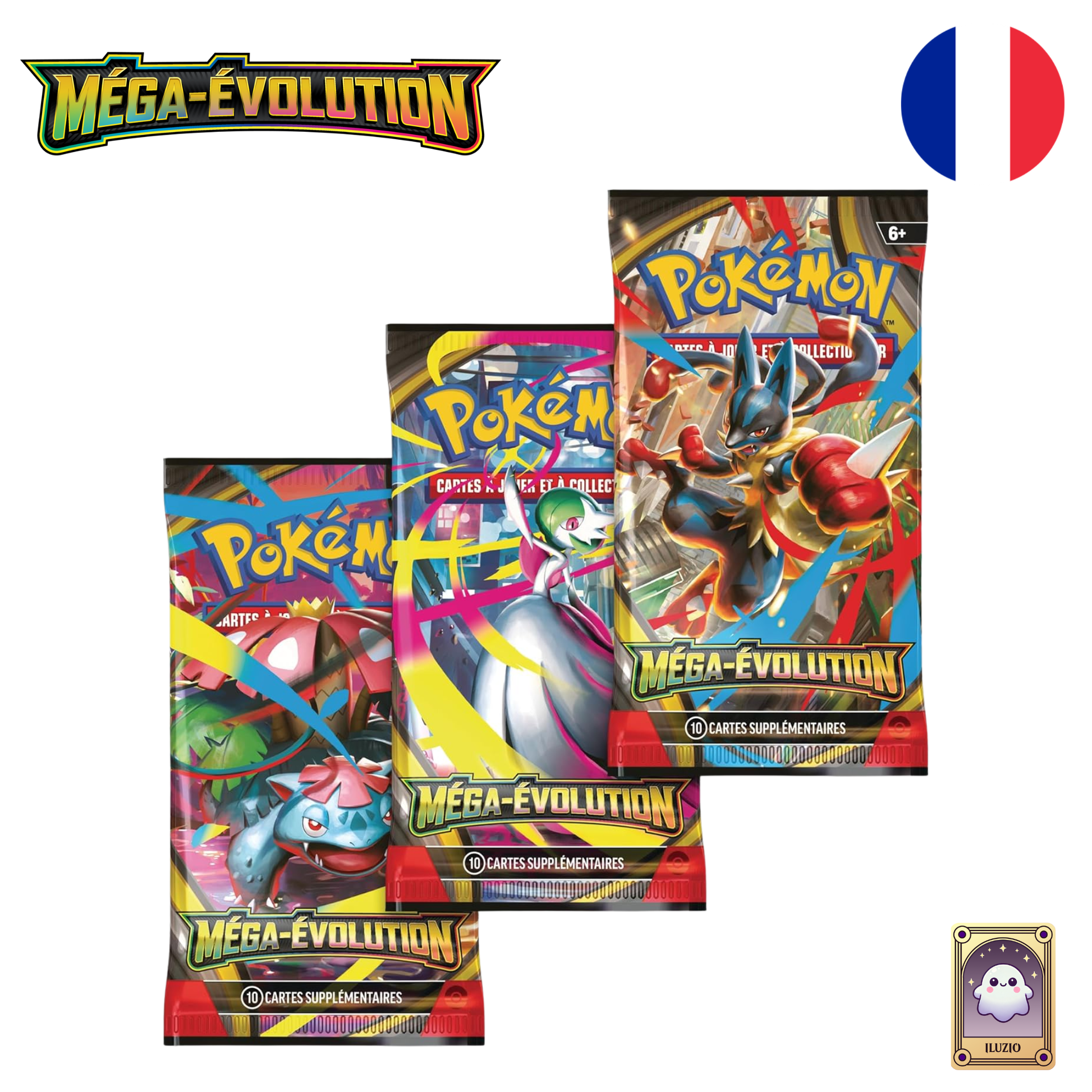 3 Boosters - Pokémon - Tripack ME1 - Méga-Évolution - Akwakwak - Français