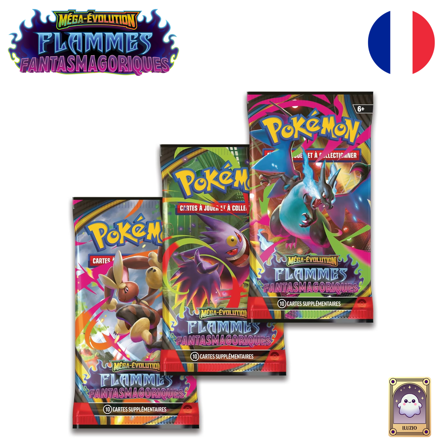 3 Boosters - Pokémon - Tripack ME2 - Flammes Fantasmagoriques - Dimoret - Français