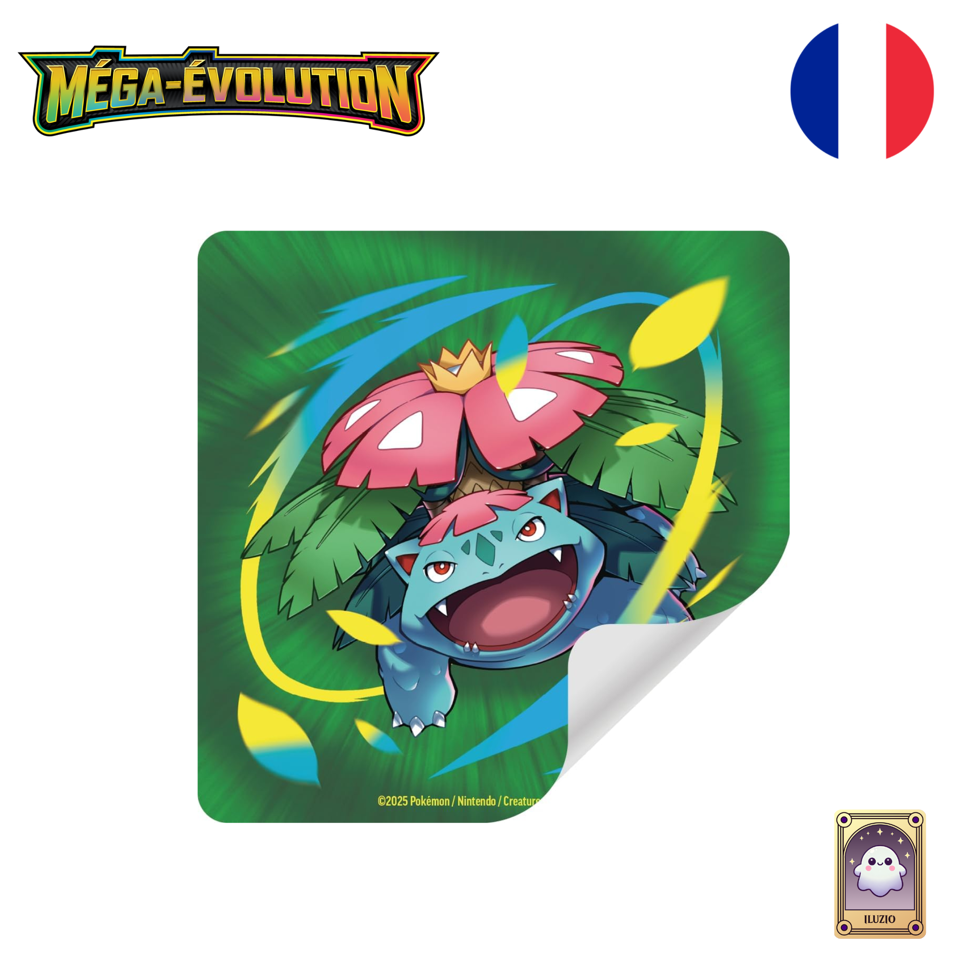Autocollant - Pokémon - Collection Premium Méga-Florizarre-ex - Français