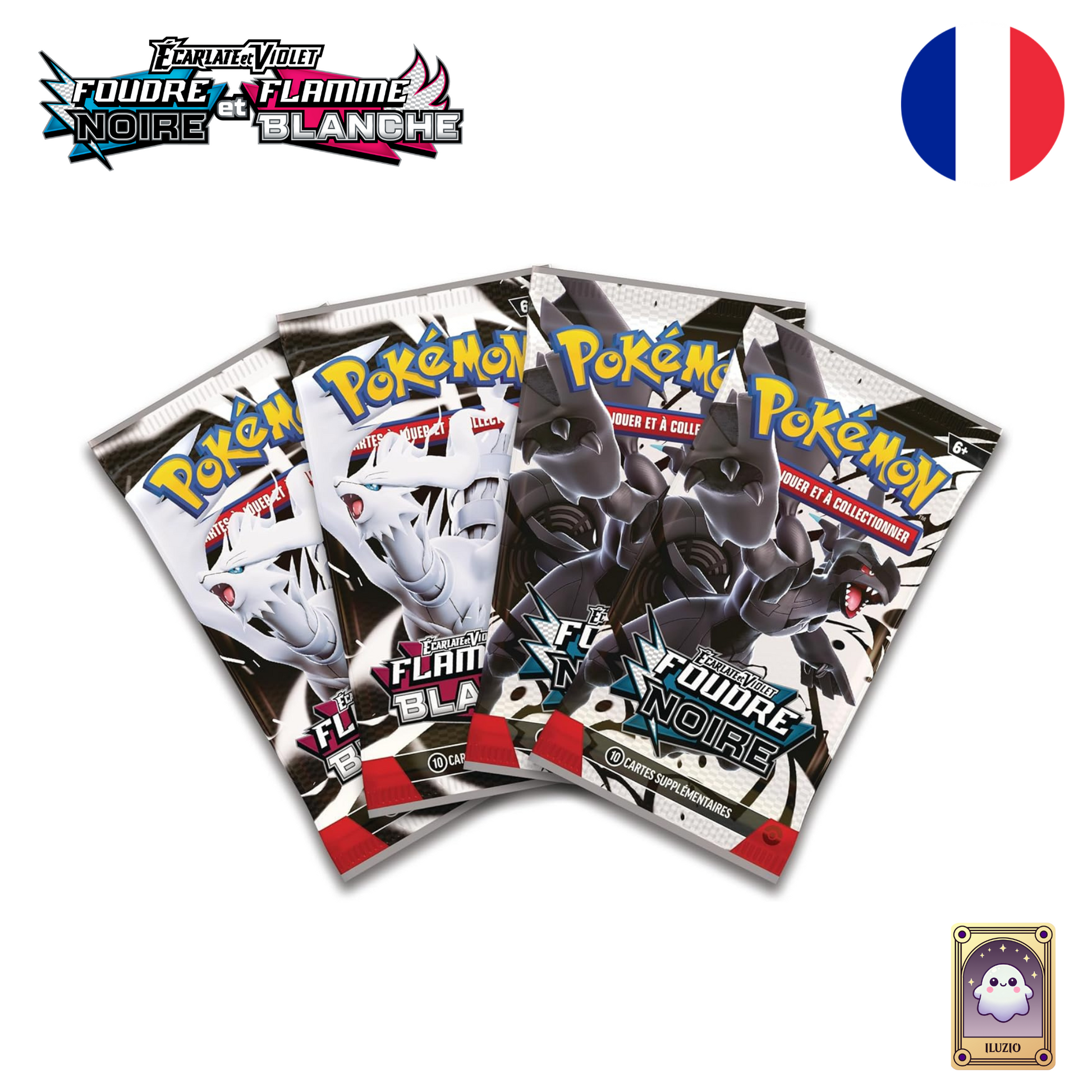 BOOSTERS-Pokémon - Coffret Collection Illustration Victini - EV 10.5 - Foudre Noir & Flamme Noir - FR
