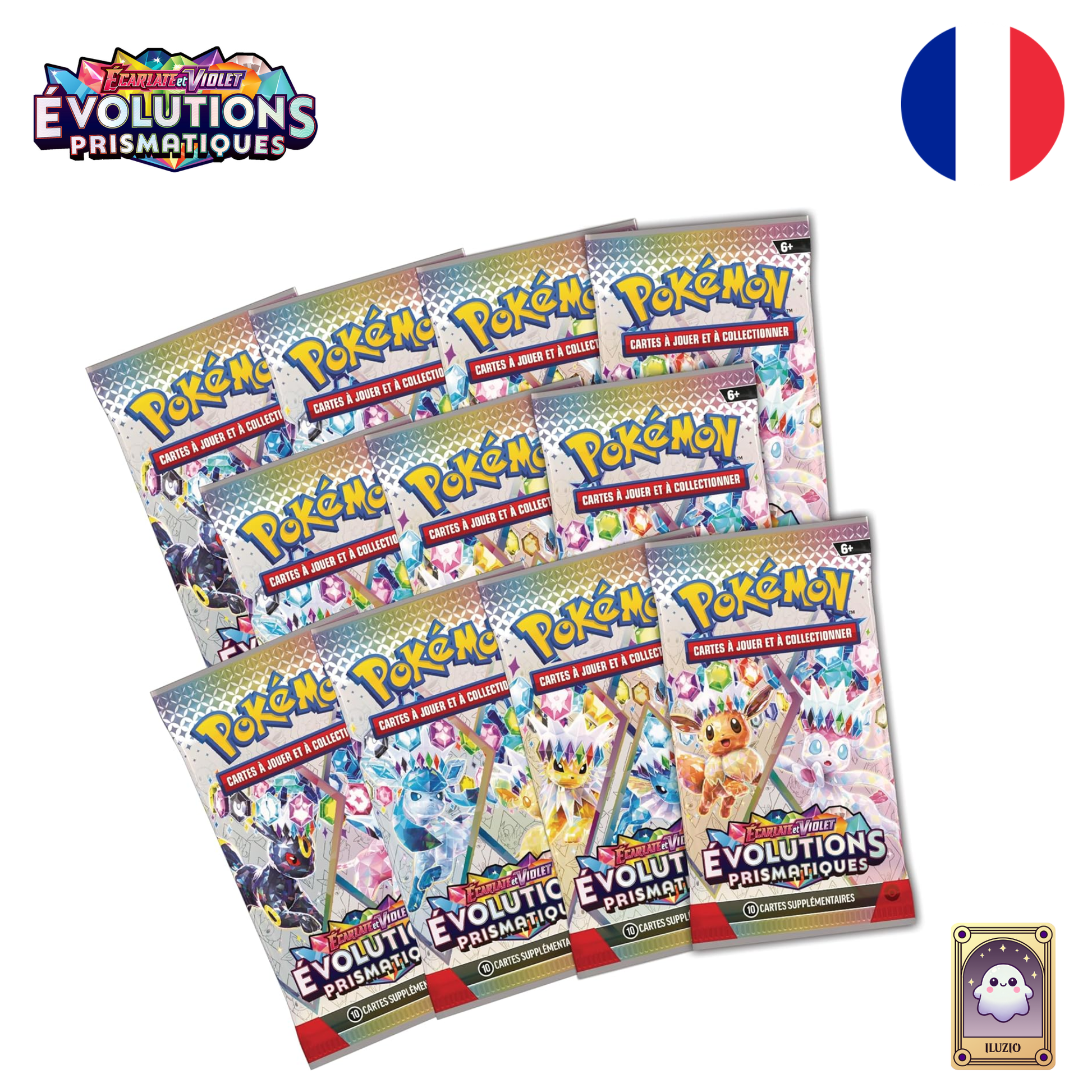 Boosters - Pokémon - Collection Premium avec Figurine EV 8.5 - Évolutions Prismatiques - Français