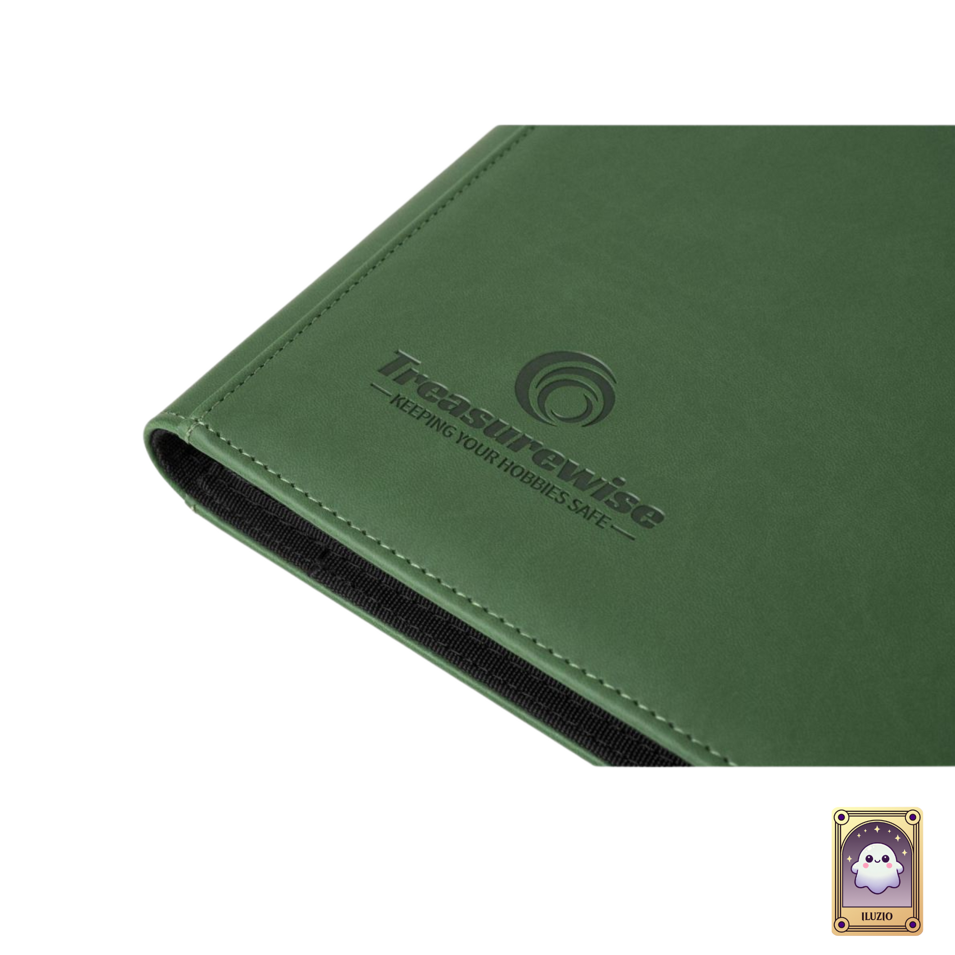 Classeur logo - TreasureWise - WiseGuard Zip Binder Vert - 9 cases