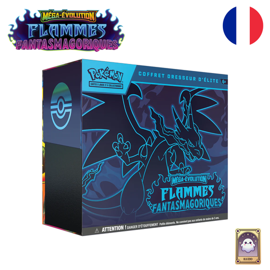 Côté gauche - Pokémon - Coffret Dresseur d'Élite (ETB) ME2 - Flammes Fantasmagoriques - Français