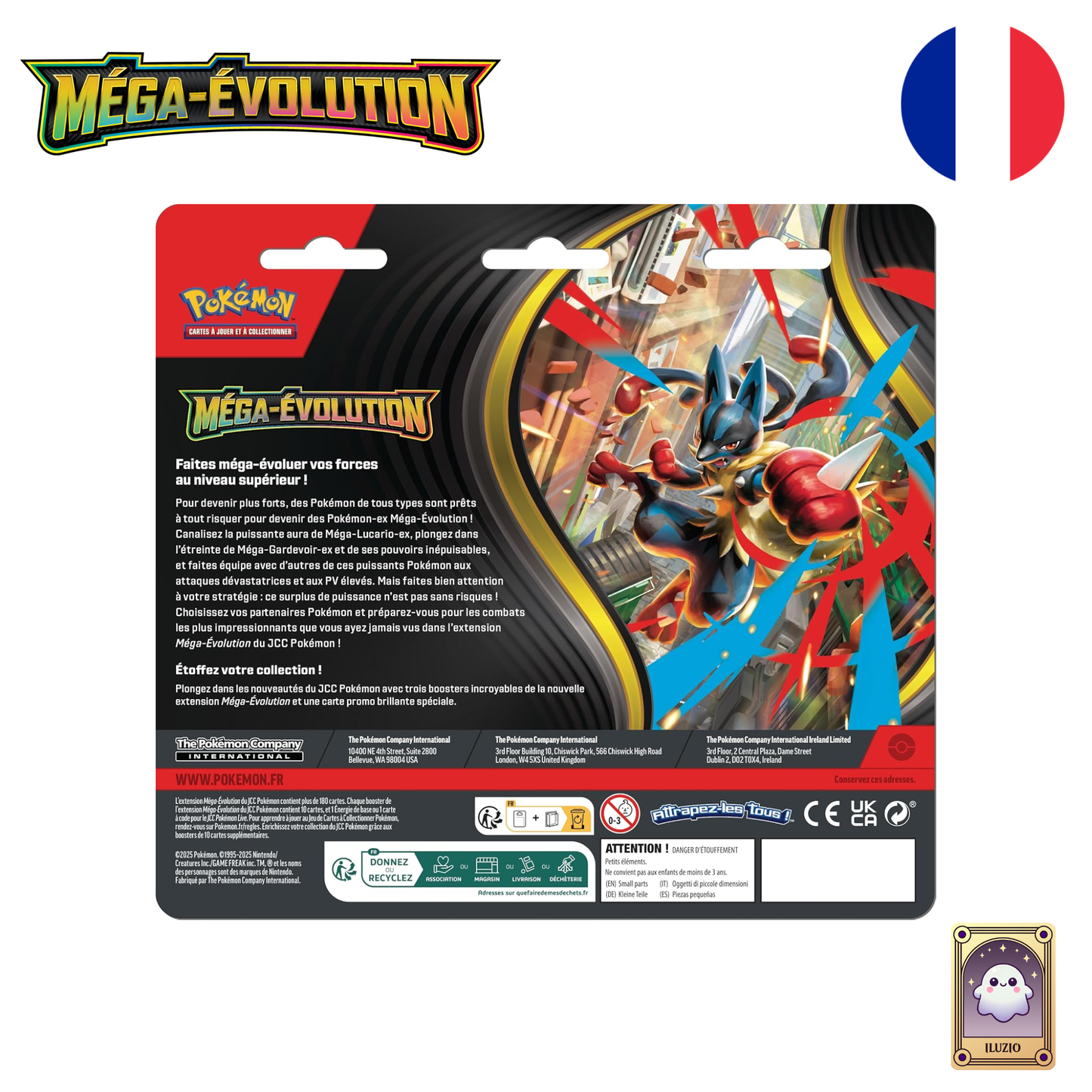 DOS-Pokémon - Tripack ME1 - Méga-Évolution - Akwakwak - Français