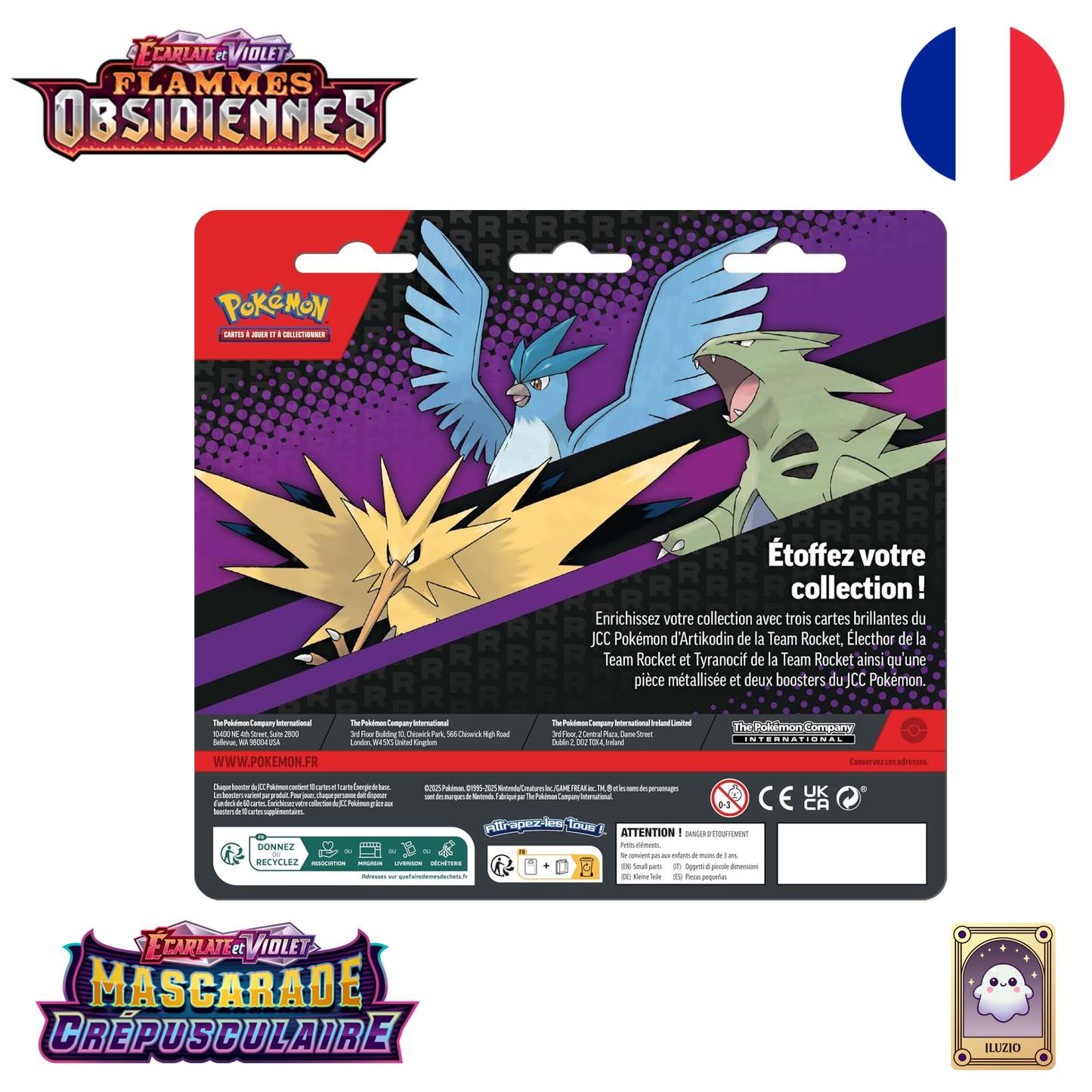 DOS-Pokémon - Duopack EV3 - Flammes Obsidiennes / EV6 - Mascarade Crépusculaire - Français