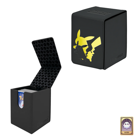 Deckbox+ouverte-Pokémon - Deck Box Alcove Click Ultra Pro - Série Elite : Pikachu