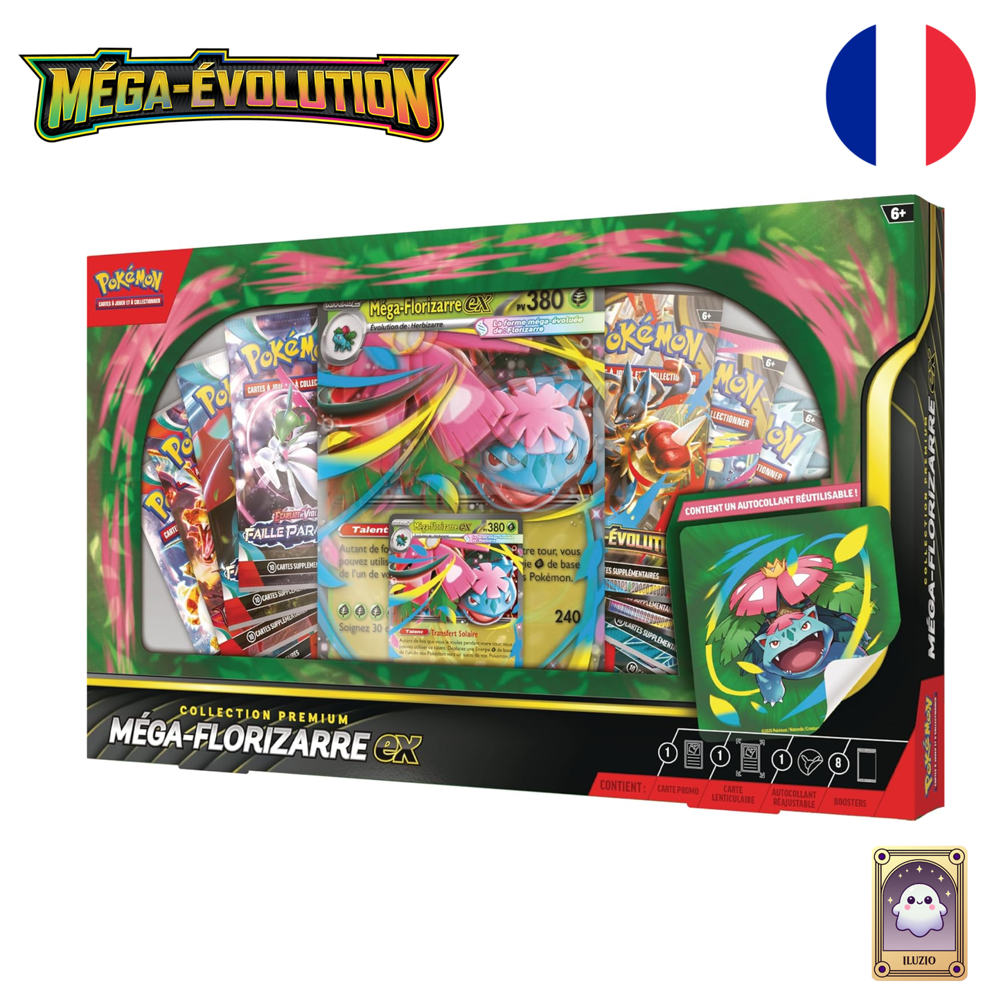 Face côté droit - Pokémon - Collection Premium Méga-Florizarre-ex - Français