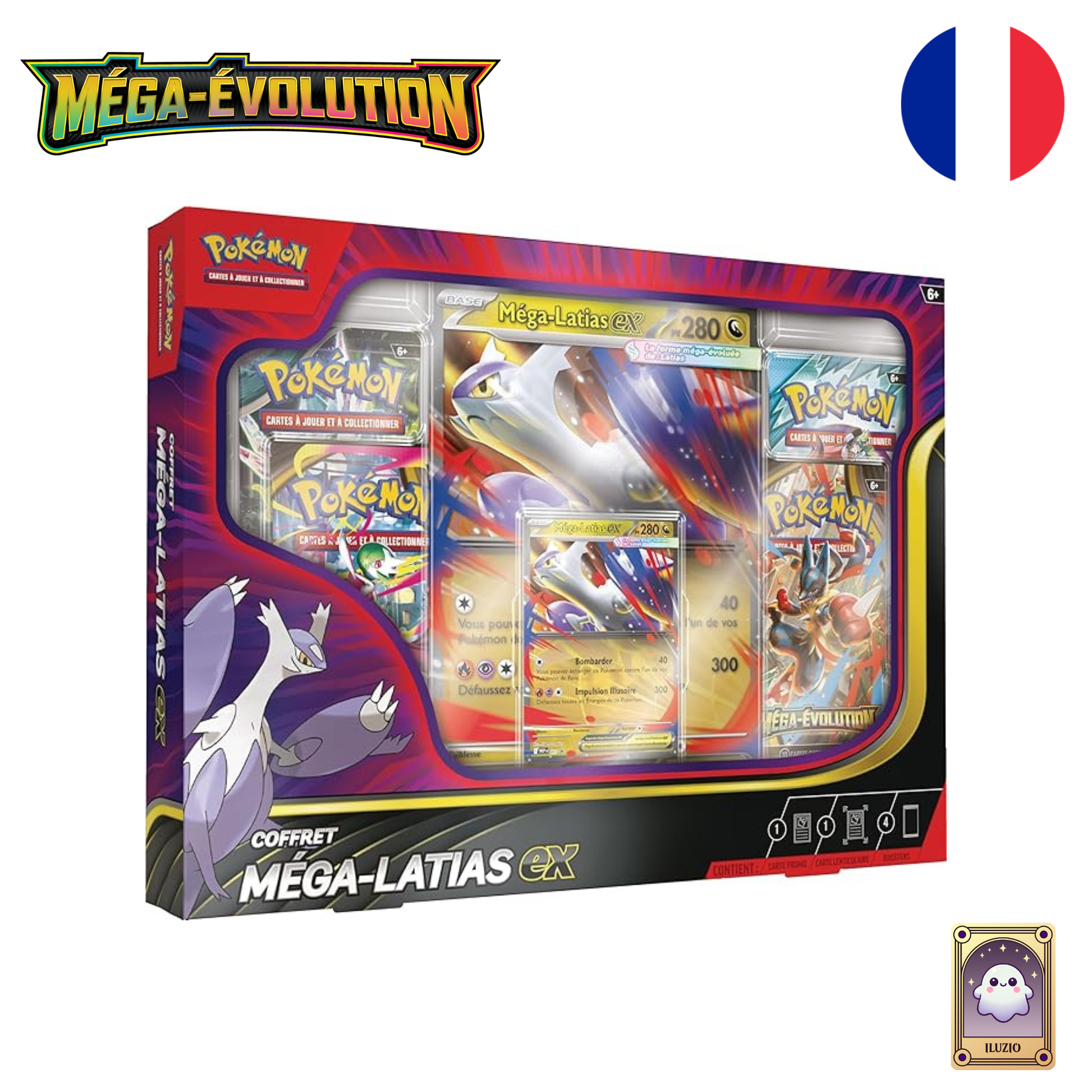 FACE Gauche - Pokémon - Coffret Méga-Latias-ex ME1 - Méga-Évolution - Français