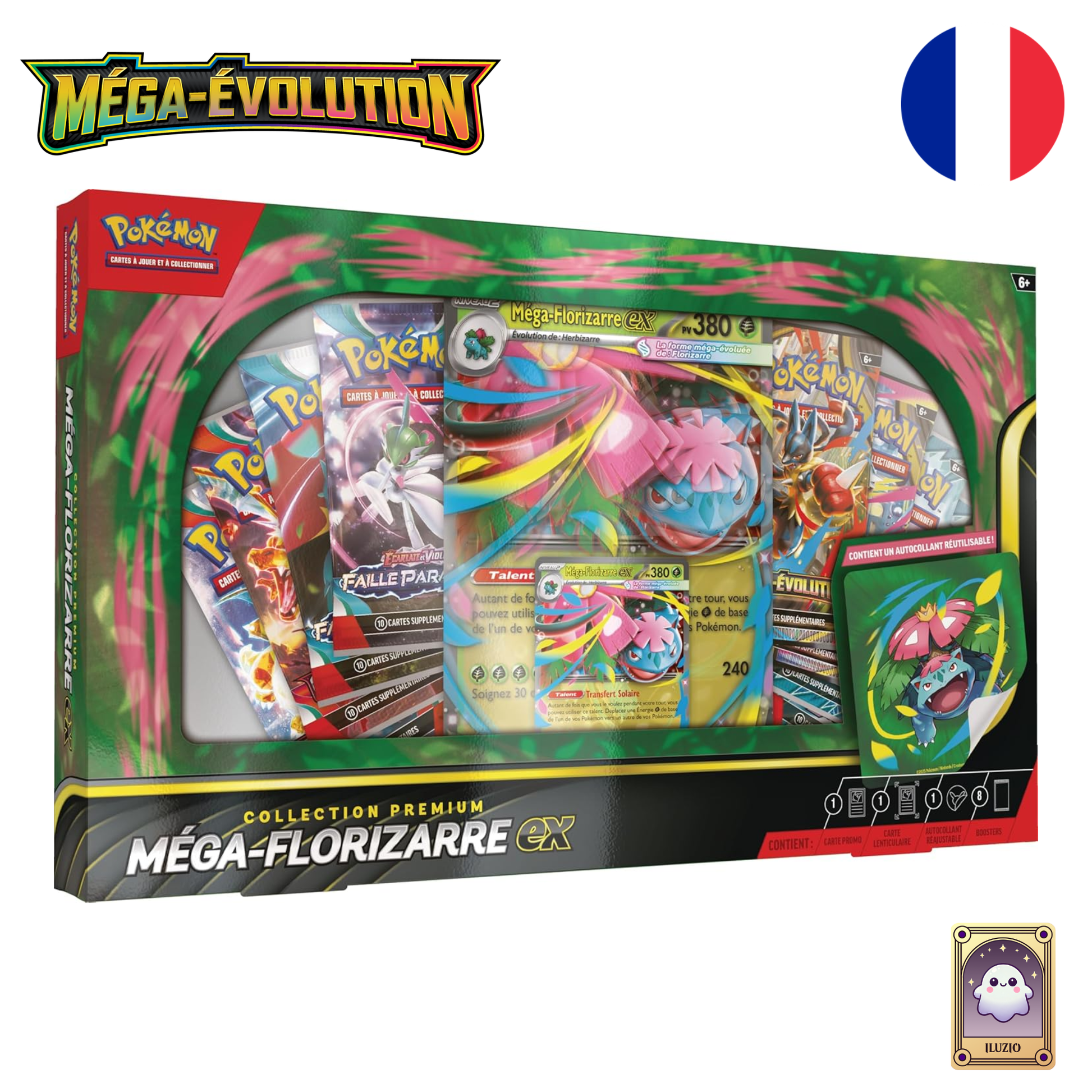 Face côté gauche - Pokémon - Collection Premium Méga-Florizarre-ex - Français