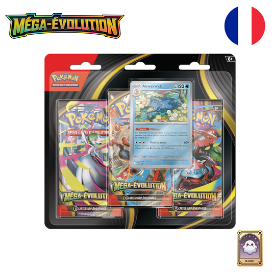 FACE-Pokémon - Tripack ME1 - Méga-Évolution - Akwakwak - Français