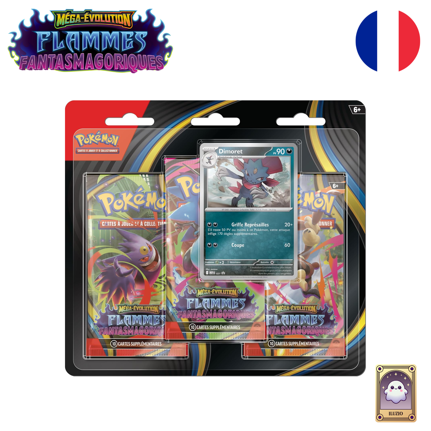 Face-Pokémon - Tripack ME2 - Flammes Fantasmagoriques - Dimoret - Français