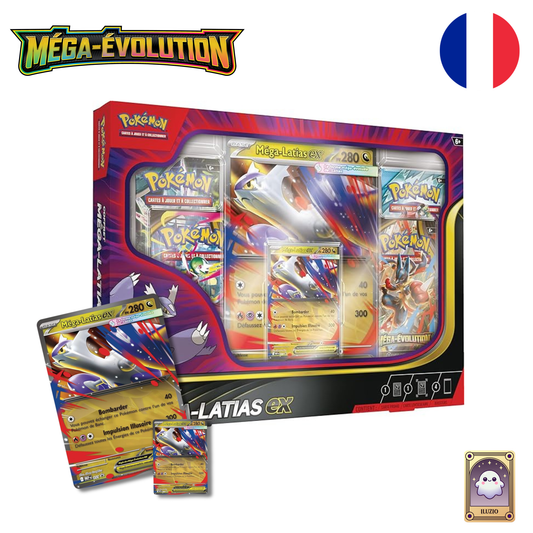 FACE+CARTE PROMO-Pokémon - Coffret Méga-Latias-ex ME1 - Méga-Évolution - Français