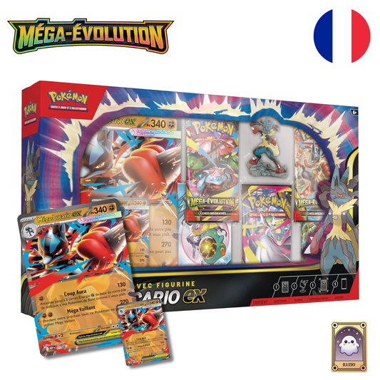 Face et Carte Promo - Pokémon - Collection Premium avec Figurine Méga-Lucario-ex - Français