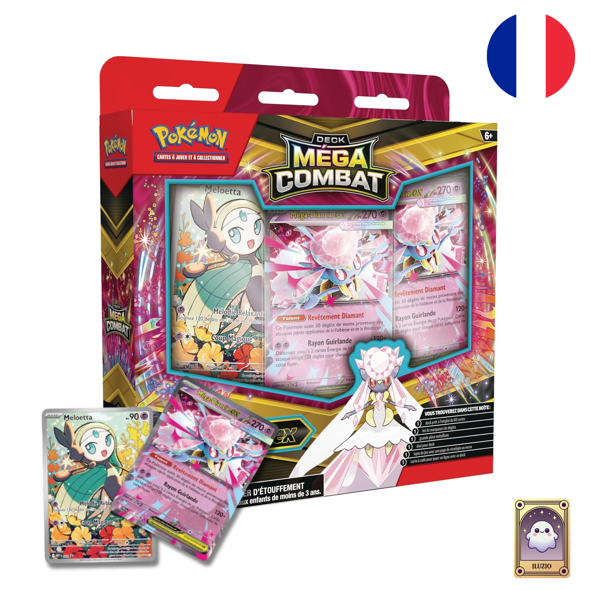 Face et Cartes - Pokémon - Deck Méga-Combat - Méga-Diancie-ex - Français
