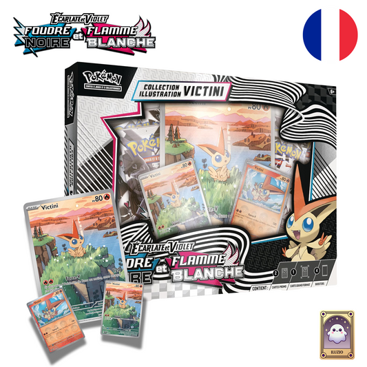 FACE & CARTE PROMO-Coffret Collection Illustration Victini - EV 10.5 - Foudre Noir & Flamme Noir - FR