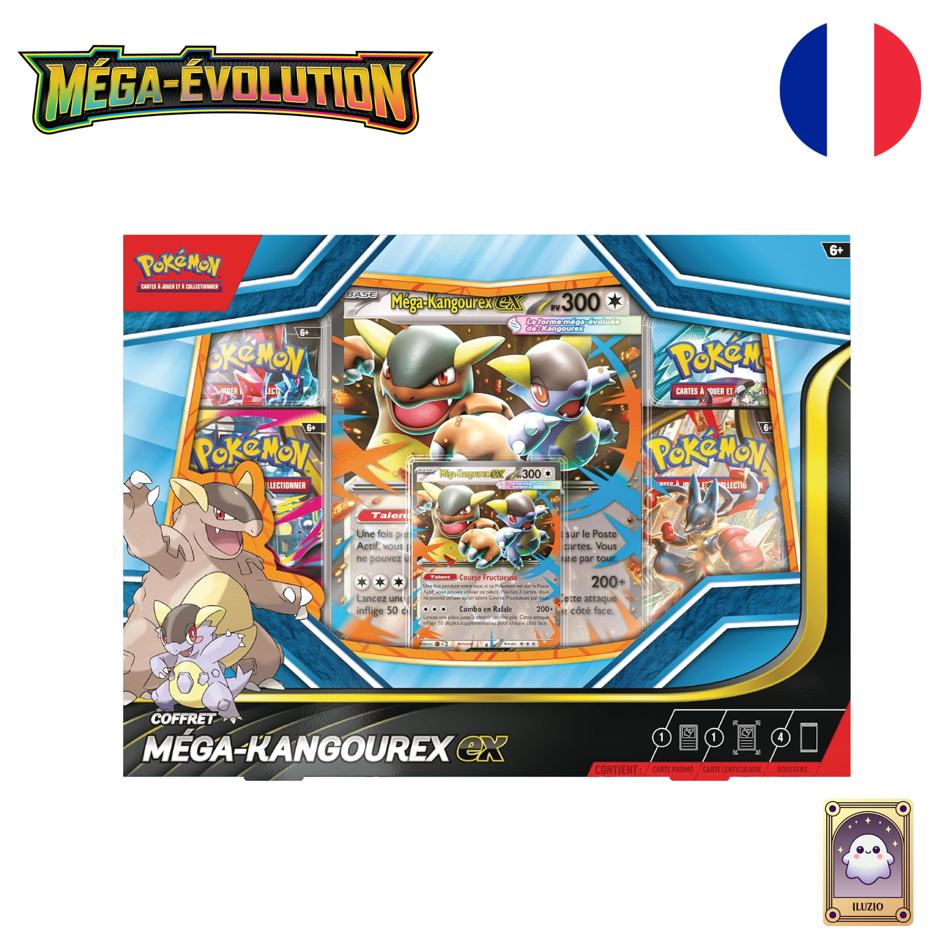 Face - Pokémon - Coffret Méga-Kangourex-ex - Français