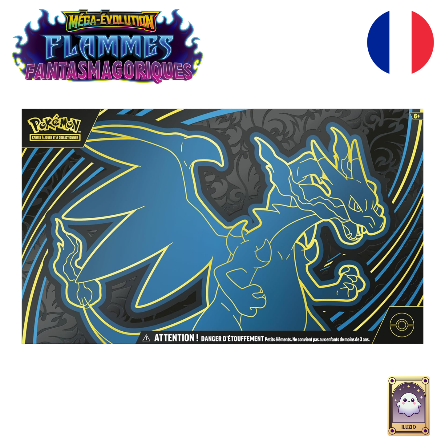 Face-Pokémon - Coffret Collection Ultra Premium ME2 - Flammes Fantasmagoriques - Méga-Dracaufeu X-ex - Français