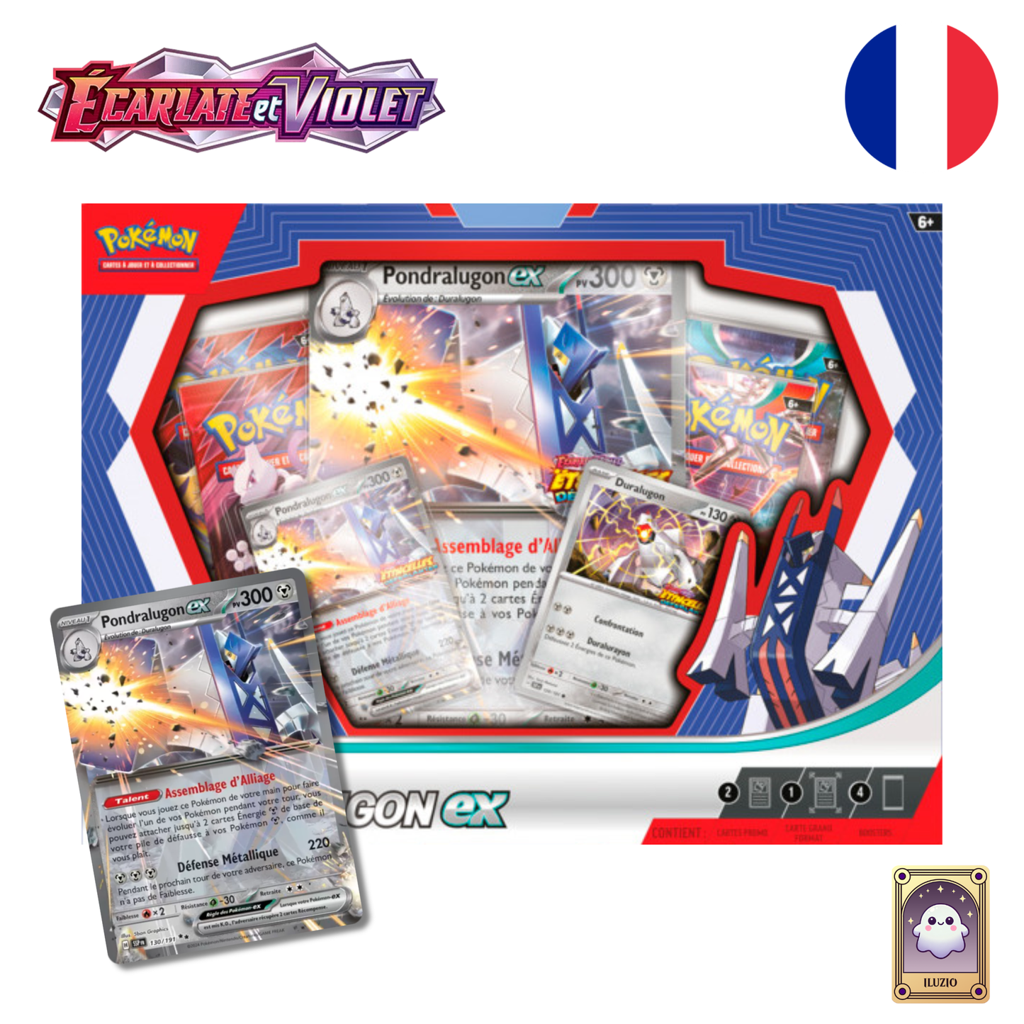 Face et Carte Promo - Pokémon - Coffret Pondralugon-ex - Français