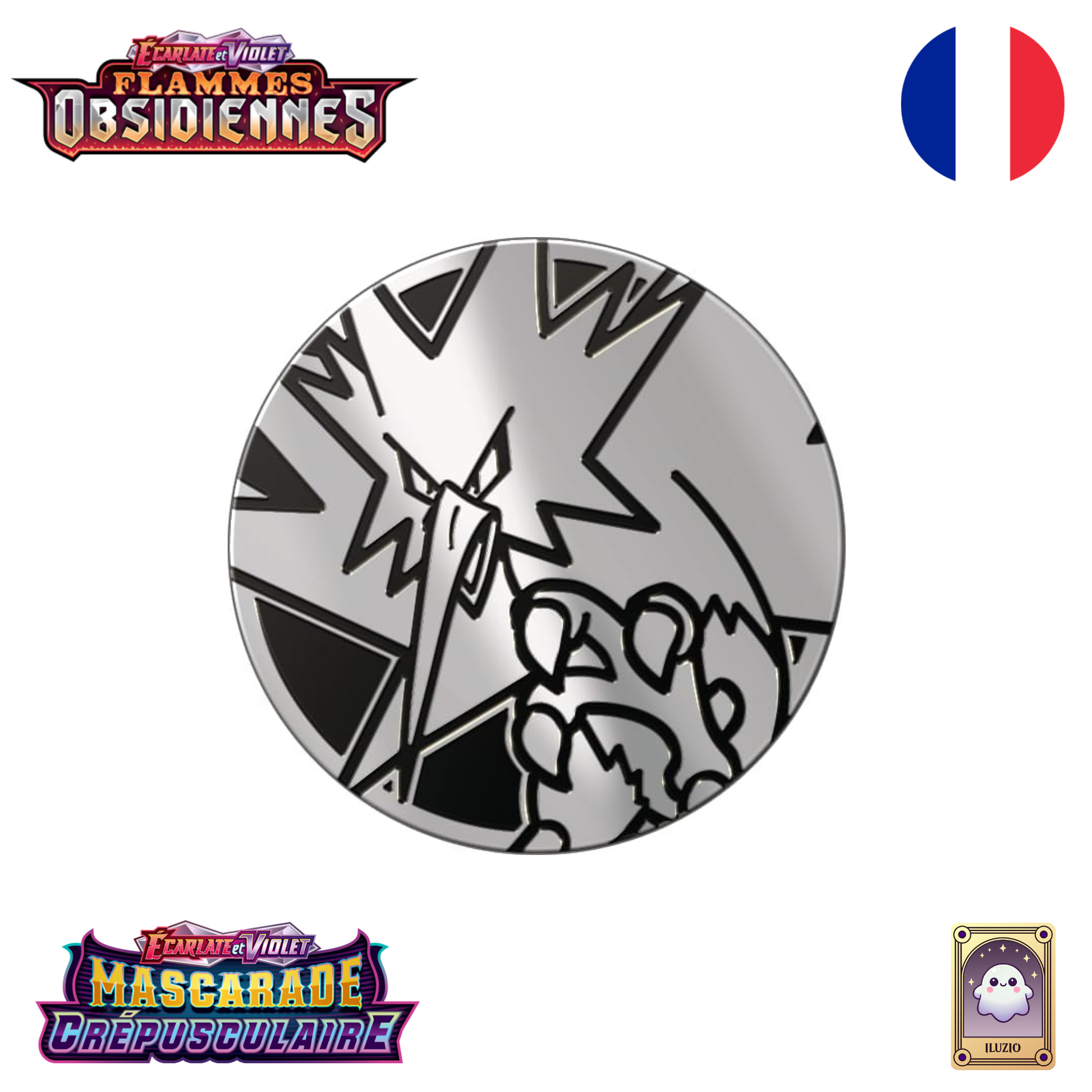 Jeton - Pokémon - Duopack EV3 - Flammes Obsidiennes / EV6 - Mascarade Crépusculaire - Français